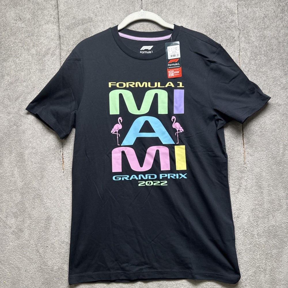 Formula 1 Miami‎ GP 2022 T-Shirt Black Men's Small F1 Racing Graphic Tee